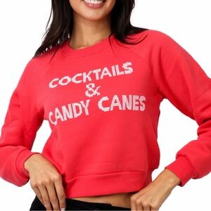 Project Social T Cocktails and Candy Canes Shrunken Sweatshirt